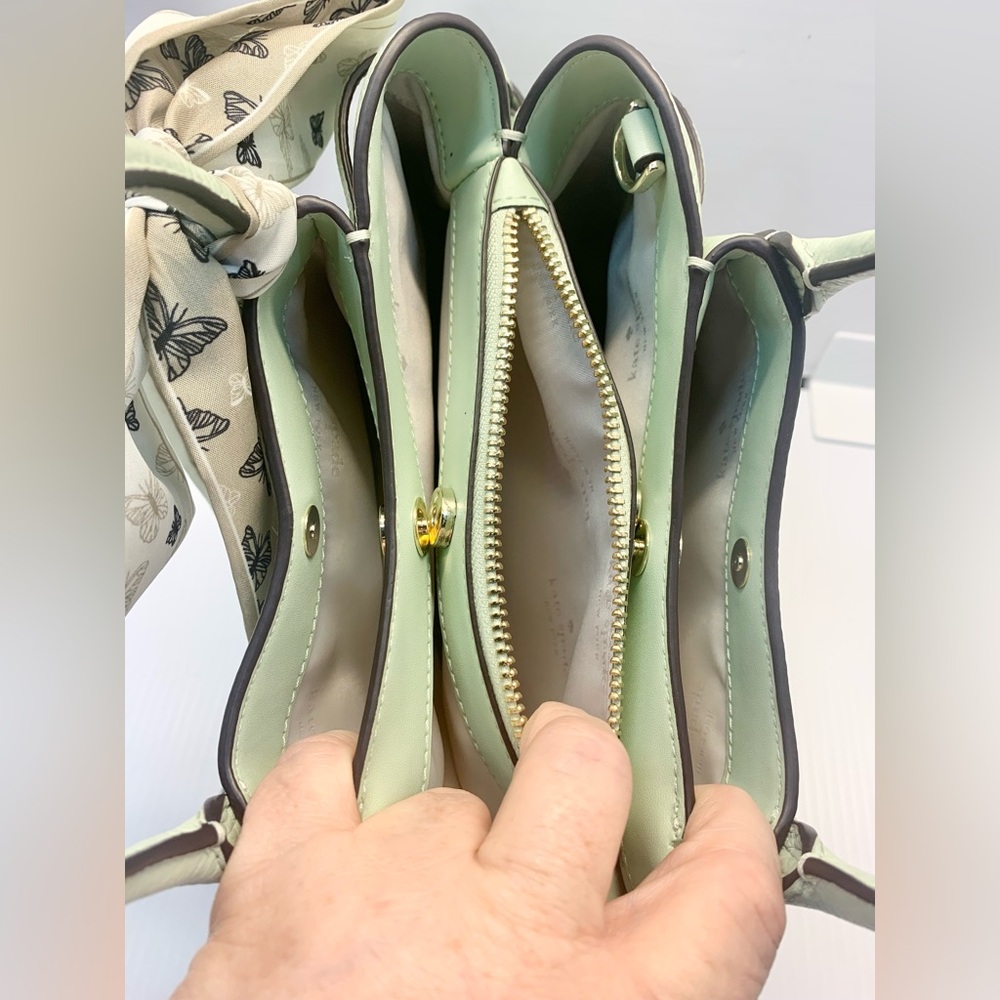 ☀️Kate Spade Dumpling small satchel & matching wallet - Light Olive - NWT - Picture 7 of 13
